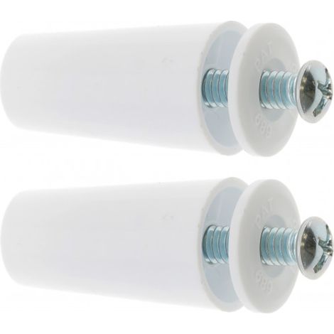 Cyclingcolors – Butée d'arrêt de lame finale de volet roulant conique Ø22mm – Longueur 60mm – PVC blanc avec rondelle et vis de fixation – Utilisation universelle