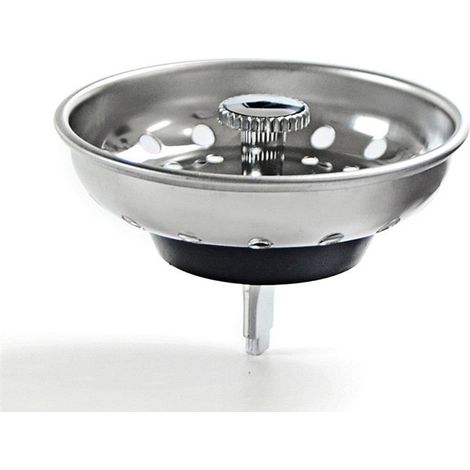 Crépine d'évier, panier en acier inoxydable avec système de vidange rapide pour protéger votre plomberie, résistante à la haute pression d'eau et compatible lave-vaisselle. (1/5)