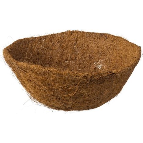 Panier suspendu écologique en fibre de coco, demi-panier mural en fer forgé, support pour paniers de fleurs suspendus, tapis mural en fibre de coco, support pour pots de fleurs suspendus (1/5)