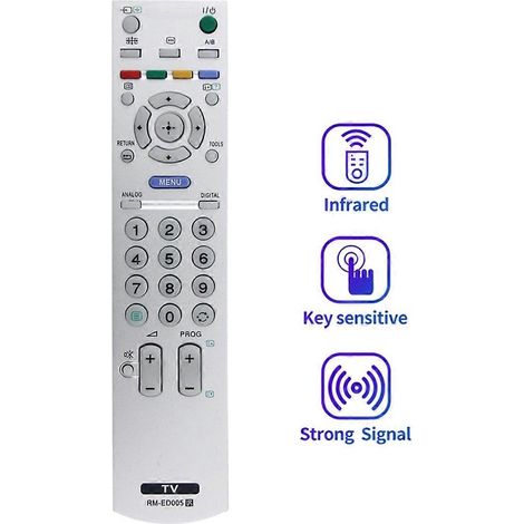 Remote Control RM-ED005 Replaced for Sony Bravia TV KDL-46V2000 KDL-40V2000 KDL-32V2000 KDL-20G30xx White