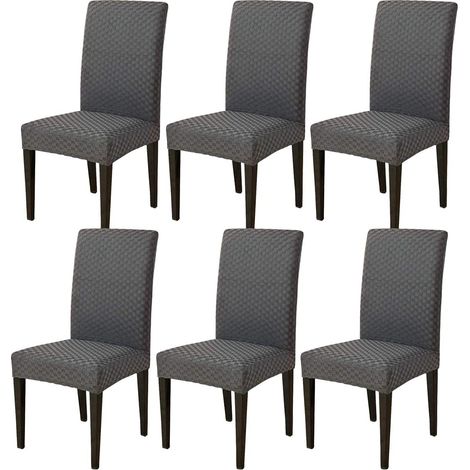 Set of 6 stretch chair covers for dining room, kitchen, wedding, banquet, party decoration (1/5)