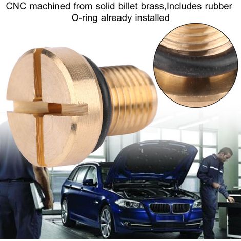 Vite di spurgo del radiatore, codice articolo 17111712788, vite di spurgo del liquido di raffreddamento originale standard, ad alta resistenza, colore oro, per BMW 318i (1991-1998) -Crezuo