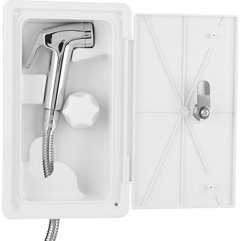 Kit d'interrupteur d'eau chaude et froide pour cabine de douche extérieure (avec deux clés) pour bateaux, camping-cars et fourgons aménagés. (1/5)