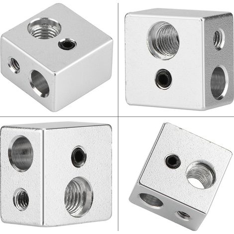 Bloc chauffant en aluminium MK10 20x20x13mm avec filetage M7 pour extrudeur 3D