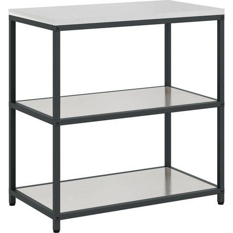 Maison Exclusive - Stoccaggio in cucina HATTEM Argento 90 x 50 x 92 cm Acciaio