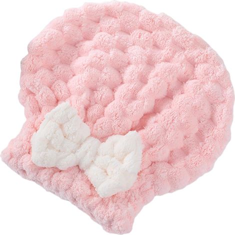 Serviette de séchage en polaire épaisse, douce et absorbante, avec fermeture élastique pour garder les cheveux secs et