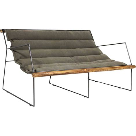 Fauteuil assise suspendue kaki 2 places Rosalie (1/5)