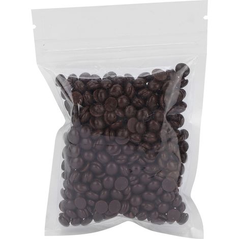 Billes de cire dépilatoire 50g chocolat, pour hommes et femmes, épilation dure à domicile, accessoire de retrait des poils. (1/5)