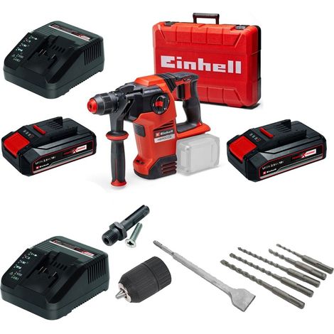 Einhell 18v 36V X-Change Cordless SDS Hammer Drill Kit +SDS Bits Chisel + Chuck (1/5)