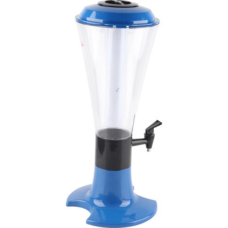 Tour à bière 3L, distributeur de vin/bière lumineux multifonctionnel de table avec robinet pour bar à domicile/KTV bleu (1/5)