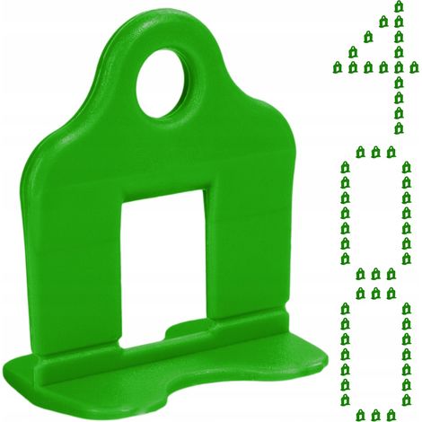 Sistema di livellamento per piastrelle clip 3 mm 400 pezzi SIMPLEFIX verde (1/5)