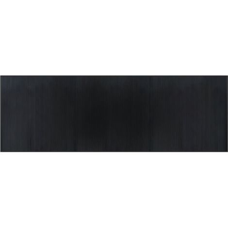 Tapis rectangulaire noir 100x300 cm bambou (1/5)