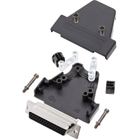 encitech TRI-P-25-HDS44-K 6355-0068-13 D-SUB Gehäuse Polzahl: 44 Kunststoff  Schwarz 1 St.