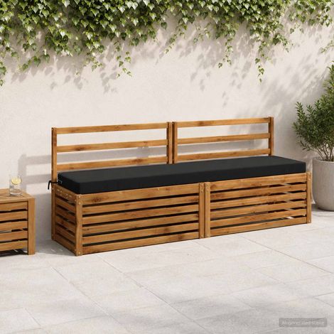 vidaXL 2-Piece Bench Cushions SOEST 2 pcs 100% Polyester Black (1/5)