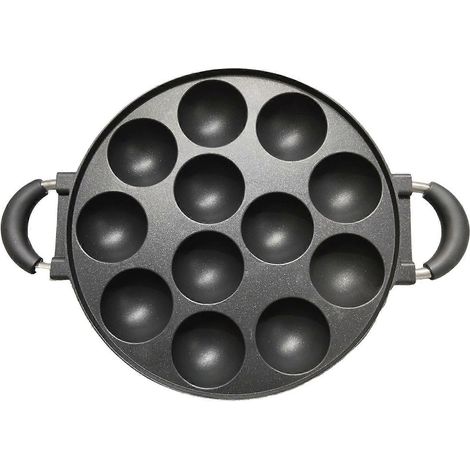 Moule à pâtisserie rond à trous (7/12/19) pour cake pops, takoyaki et crêpes aux œufs. Moule à takoyaki en aluminium, démoulage facile, nettoyage rapide, outil de cuisine polyvalent. (1/5)