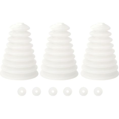 3 Pièces Couvre-Poussière Caoutchouc Souple Robuste pour Perforateur, Embouts de Forage 6mm-16mm, Blanc (1/5)