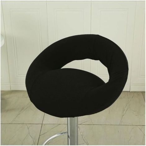 2PCS Housse de chaise, extensible, ronde, lavable, dossier creux, cuisine (1/3)