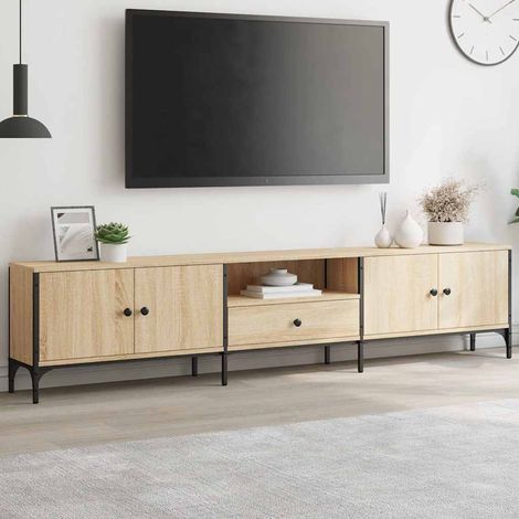 TV-Schrank mit Schublade Sonoma-Eiche 200x25x44cm Holzwerkstoff (1/5)
