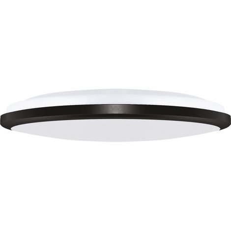 Plafonnier LED IP54 rond noir Ø21 12W 4100K Struhm (1/3)