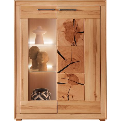 Highboard 103cm breit, Kernbuche massiv geölt, montiert, WINNIPEG-69 (1/5)