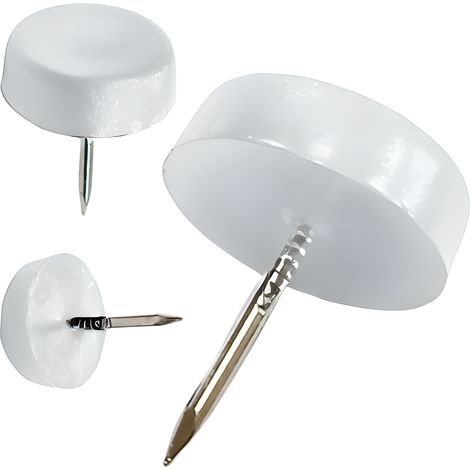 Deslizador individual para muebles, diámetro 15,7, pie para muebles, empotrado, blanco, 10 unidades. (1/5)