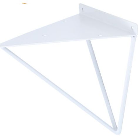 Equerre Etagere en Fer du Mural Forme en Triángulo Geométrico, Supports Etagere Flottantes Dissimulé Invisible Vintage, 4 Pièces /Blanc (1/3)