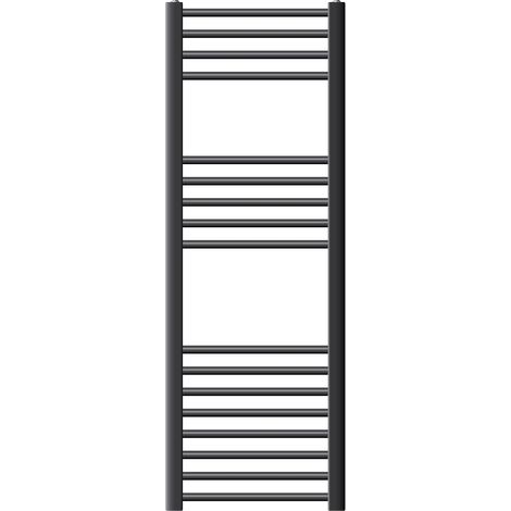 ECD Germany Badheizkörper Sahara - 400 x 1200 mm - Anthrazit - gebogen mit Seitenanschluss - Heizkörper Handtuchwärmer Handtuchtrockner