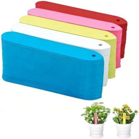 100 pièces Étiquette de Jardinage en Plastique Étiquettes Plantes Suspendues Imperméables Etiquette Jardin Imperméable Convient pour jardin extérieur, potager, verger ou ferme (couleur) couleur --Kart (1/5)