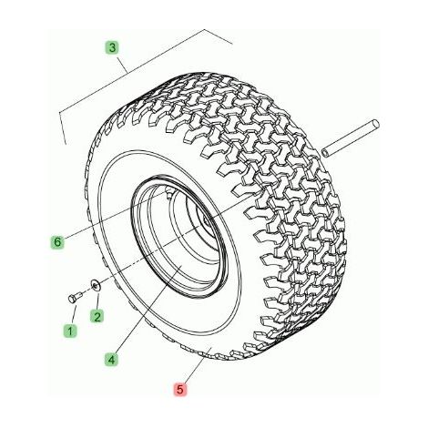 NEUMÁTICO Trasero 20.5 X 8.00-8 4PR P512 TURF CHEVRON