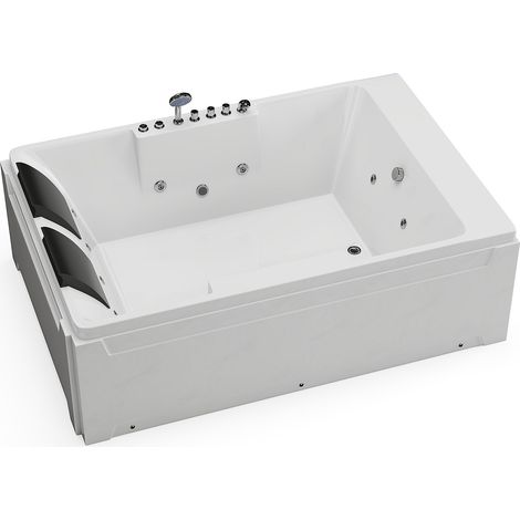 Vasca per balneoterapia 2 posti 515 litri 182 x 122 x 62 cm Angolo a sinistra - THALASSA (1/4)