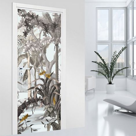 Stickers pour porte - Jungle - 83 x 205 cm - Adhésif MAT (1/2)