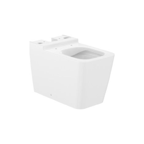 Taza Rimless con salida dual para inodoro de tanque bajo SQUARE INSPIRA - ROCA Color: Blanco (1/3)