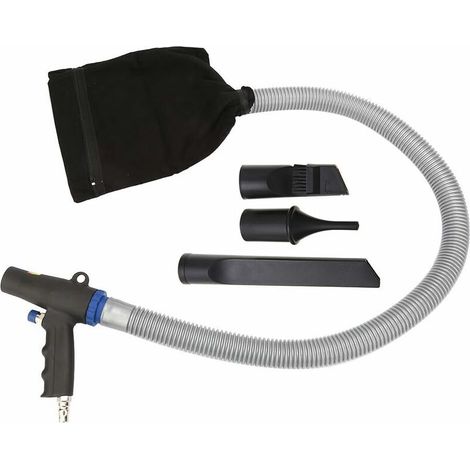 Kit D'aspirateur Pneumatique pour Pistolet Souffleur-aspirateur à Air - Pistolet Souffleur-aspirateur à Double Fonction, Pistolet Souffleur-aspirateur à Aspiration D'air, y Compris Sacs, Tube et Acces (1/4)