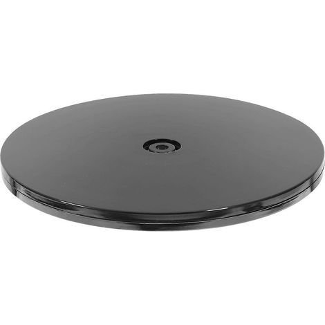 Drehteller für Kuchen, Gewürzregal, 360° drehbare Servierplatte – 20,3 x 20,3 x 1,2 cm – Schwarz (1/4)