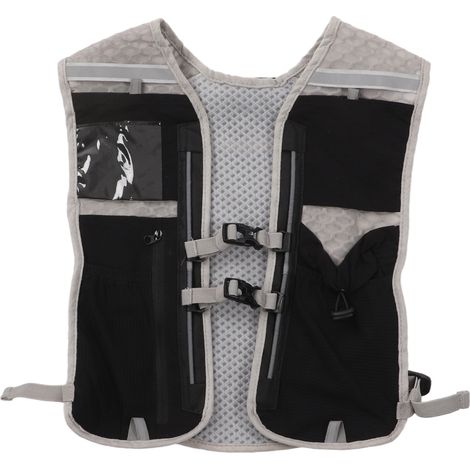 Veste d'hydratation respirante pour running, randonnée et vélo - Noir (1/5)