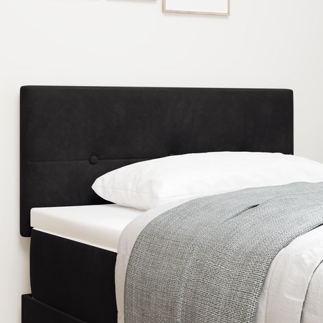 Headboard with LED Strip Lights Adjustable Black 90 cm Velvet vidaXL (1/5)