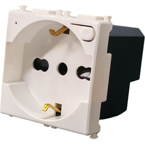 ETTROIT 16A Smart WiFi Schuko-Steckdose mit Verbrauchsüberwachung, kompatibel mit Vimar Plana Weiß - TUYA Smart - EVWF2102 (1/5)