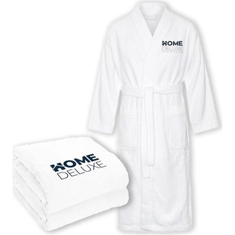 HOME DELUXE - Set sauna accappatoio e asciugamani NOA  Taglia: L