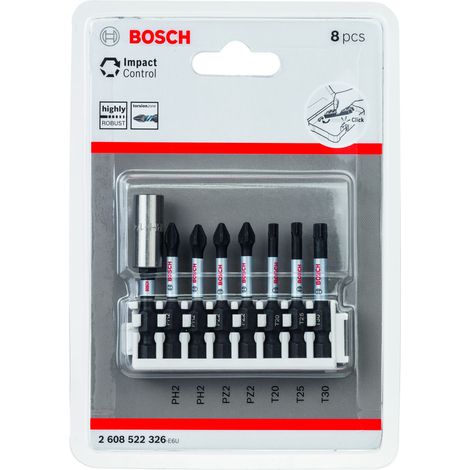 Punta Atornillado Impact PH2x2PZ2x2T202530:50portap  BOSCH 2608522326