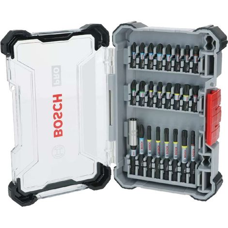 Set punte per cacciavite Bosch pro impact 24 pezzi trattato termicamente marcato laser (1/2)