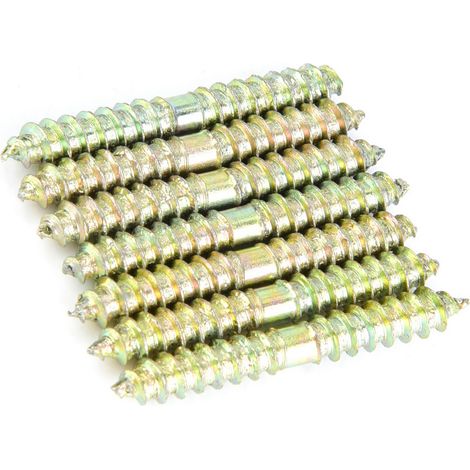 20 vis à double extrémité 5x40mm pour assemblage bois, connecteur meuble bricolage, lot de 20 pièces