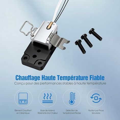 A1/A1 Mini Heating Assembly Kit - Ceramic Heating Element with Heat Resistant Hotend Base, Stable Heating Replacement - 3D Printer Accessories (1/4)