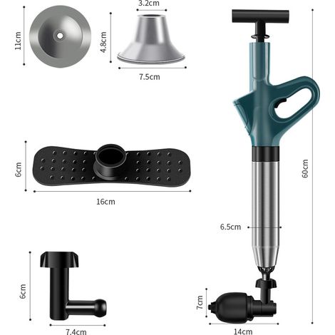 1 Kit déboucheur,Acier inoxydable,Manomètre visuel,Accessoire canalisation,Salle de bain,Cuisine(Q3 : Nouveaux produits pour le mois d'août)