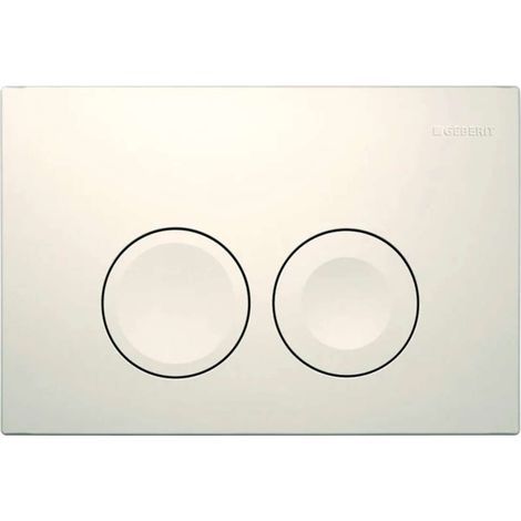Geberit – Plaque de commande WC double touche – Plastique blanc – Dimensions 164 x 246 x 26 mm – Série Delta21 (1/5)