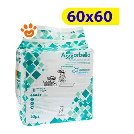 Ferribiella Assorbello Ultra
 (60x60) Tappetini Igienici Assorbenti - Confezione 50 Tappetini - Tappetini Assorbenti