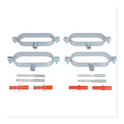 Lot de 4 colliers solaire ovale pour flexible solaire isolé Ø25 + vis 880 et Chevilles