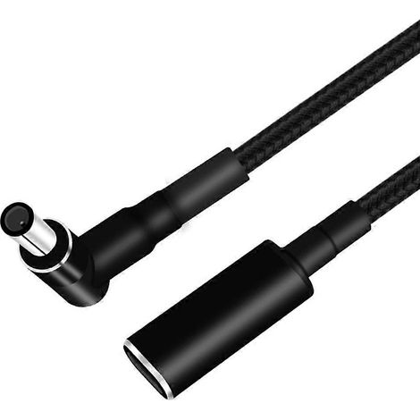Câble d'alimentation USB-C mâle vers DC 6,5 x 4,4 mm (embout 6,5 mm x 4,4 mm) pour ordinateur portable, 100 W