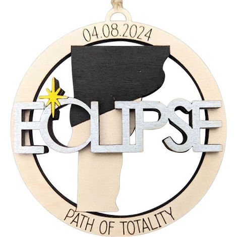 Souvenirs en bois de l'éclipse solaire de 2024, objets commémoratifs de l'éclipse solaire D-- (1/5)