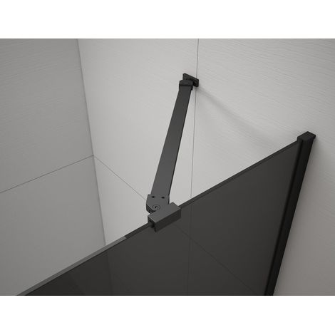 ESCA Douche Enclosure Corner Support Bar 900mm, noir mat (1/2)