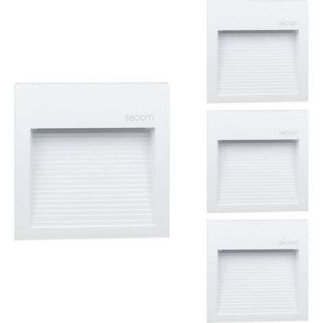Pack 4 Apliques de Pared LED Cuadrados Trido Maxi 6W 200lm IP65 1 (1/3)